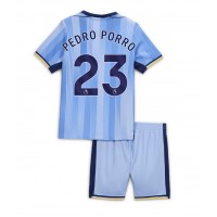 Camiseta Tottenham Hotspur Pedro Porro #23 Visitante Equipación para niños 2024-25 manga corta (+ pantalones cortos)